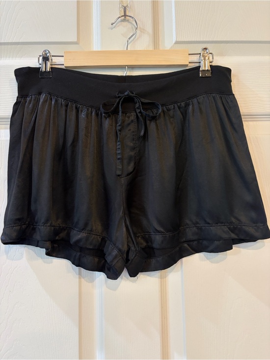 Pj Harlow Pants - Pj Harlow Mikel Black Lounge Shorts with Drawstring Waist